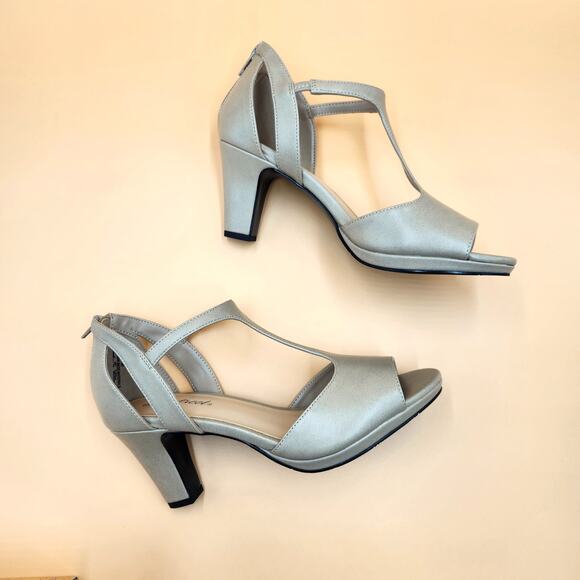 Easy Street Women Pearl Vegan Leather Open Toe Dress Heel Sandals Size US 9M - Picture 5 of 7